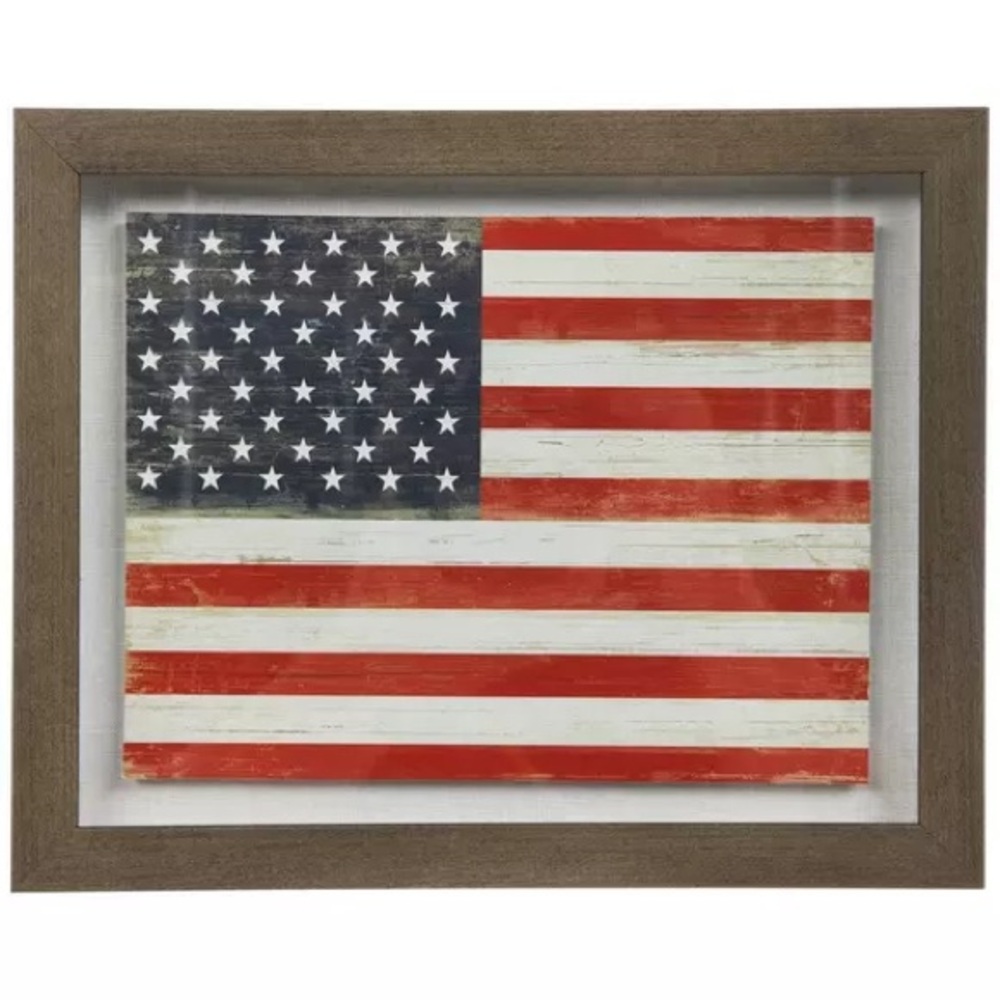 American Flag Framed Wall Decor